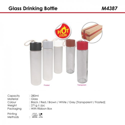 Glass Drinking Bottle - M4387