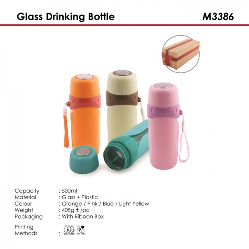 Glass Drinking Bottle - M3386