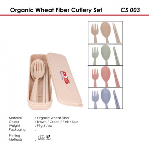 Organic Wheat Fiber Cutlery Set - CS 003