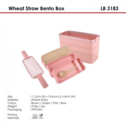 Wheat Straw Bento Box - LB 3183